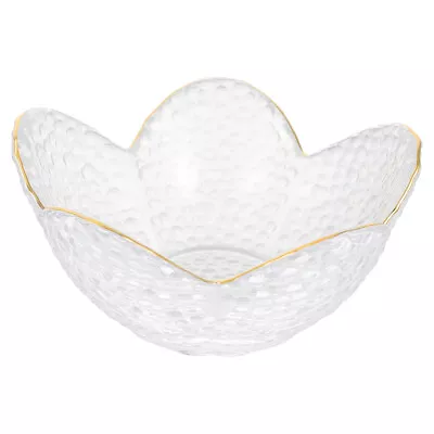 Buy Crystal Glass Fruit Bowl Lotus Serving Dish Transparent • 11.98£