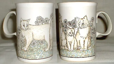 Buy 1 (one) Half Pint Dunoon Mug With White Cats • 5£