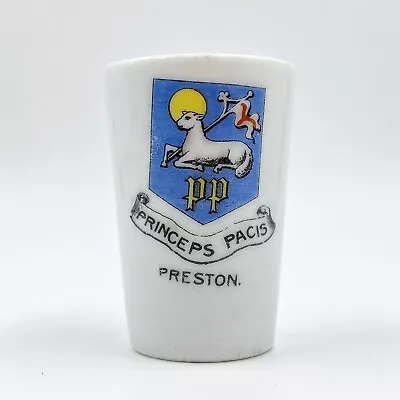 Buy Vintage Crested China Souvenir Model Of Cup / Glass - Preston Crest • 7£