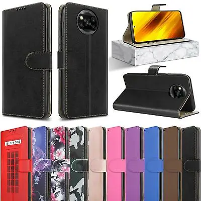 Buy For Xiaomi Poco X3 Pro Case, Magnetic Flip Leather Wallet Stand Phone Cover • 5.45£