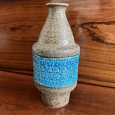 Buy Bitossi Aldo Londi Italy Pottery Vase Mid Century Stone Rimini Blue • 125£