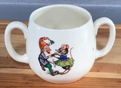 Buy Double Handed Vintage Childrens Nursery China Mug With A Elf And Friends • 0.99£