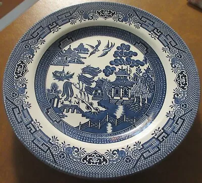 Buy Lot 5 Vintage Churchill England  BLUE WILLOW  Dinner Plates • 48.03£