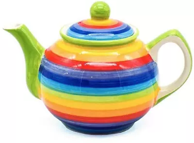 Buy Windhorse Rainbow  Striped Ceramic Teapot 2 Cup • 22.15£