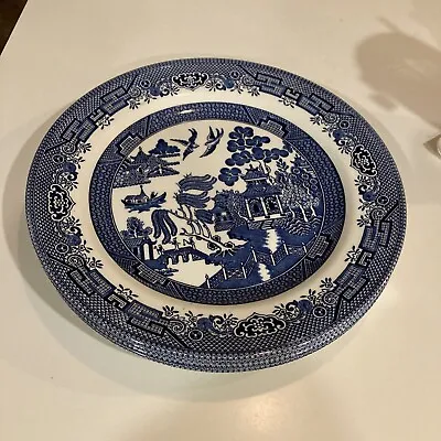 Buy Vintage Churchill Blue Willow 10 1/4” Dinner Plates Made In England - Set Of 4 • 30.69£