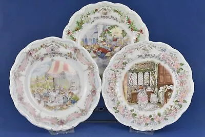 Buy 3 X Royal Doulton Brambly Hedge Plates Collectable - Dairy, Wedding, Snow Ball • 39.99£