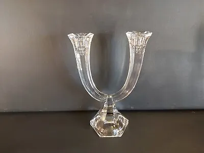 Buy Nachtmann Crystal Double Candle Stick H-23cm, VGC, ON OFFERS • 8.50£