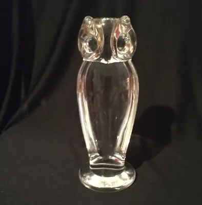 Buy Vintage Sevres Clear Crystal OWL 8.5   Sculpture France Figurine Signed • 74.83£