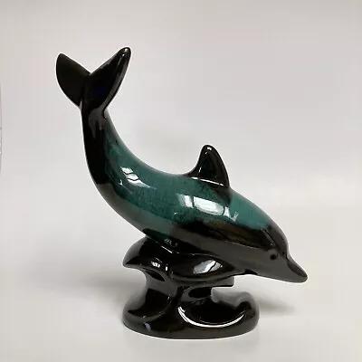 Buy Vintage Blue Mountain Pottery Of Canada - Green Dolphin Figurine • 12.32£
