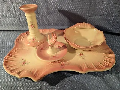 Buy Blakeney Pottery Four Piece Dressing Table Set, Pink + Floral Transfer. See Desc • 15£