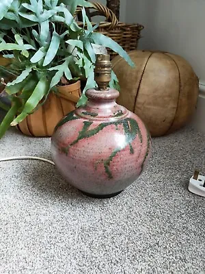 Buy Irish Studio Pottery Stoneware Lamp By Martin Branch Lyre Ceramics Pink Green  • 73.99£