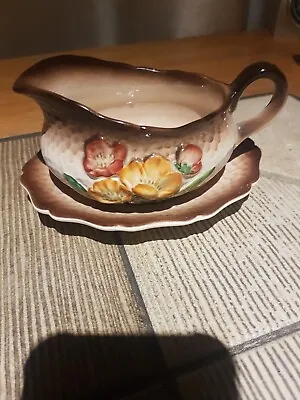 Buy Vintage Carlton Ware Gravy/Sauce Boat And Plate Ceramic Collectable • 10.50£