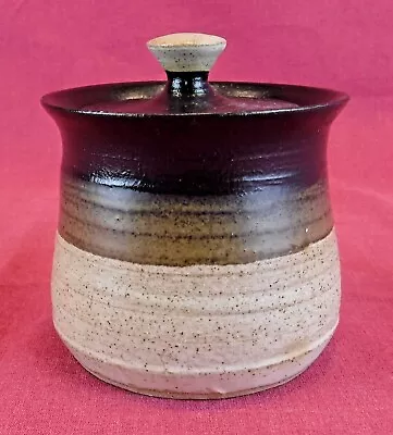 Buy 1970's Vintage Handmade Craft Pottery Lidded Condiment Jar Honey/Jam/Sugar Pots • 3.49£