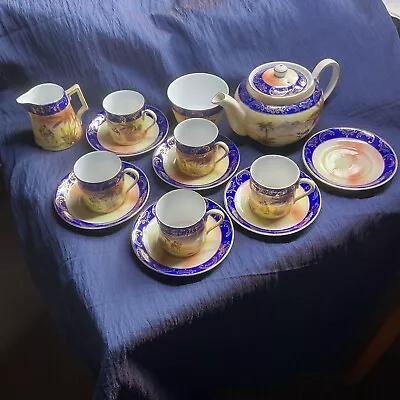 Buy Victoria China Czechoslovakia Desert Theme Tea Coffee Set Vintage • 25£