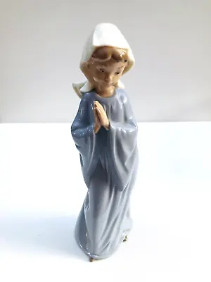 Buy Nao Lladro Figurine #00298 Vintage Tall Praying Girl Nun • 19.99£