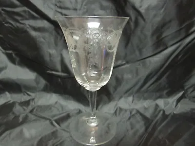 Buy Bohemia Crystal Cristalex Thistle Etched Water/Wine Stem Goblet Clear Glass • 18.91£