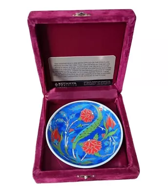 Buy Kutahya Porselen Small Floral Decorative Plate In Velvet Box & Information Card. • 17.05£