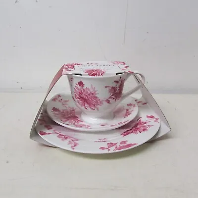 Buy Laura Ashley Pink Fand White Floral Tea Cup And Saucer (H19) • 10.49£