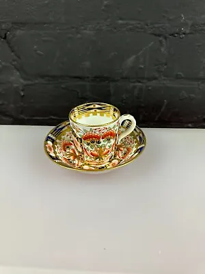 Buy Antique Royal Crown Derby Imari 6299 Witches Coffee Cup And Saucer Dated 1880 • 49.99£
