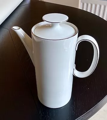 Buy Thomas Germany Thin Silver Platinum Band  Coffee Pot White - Rarely Used • 19.90£