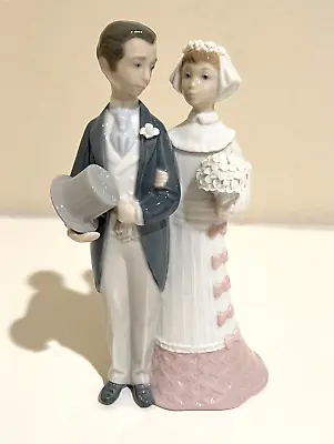 Buy Vintage LLADRO Bride & Groom Wedding Porcelain Figurine #4808 Retired 7.5” Tall • 30.66£