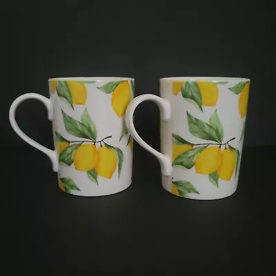 Buy Mugs Kent Pottery Ashley Grace Lemons Tea Coffee Cup Mug 12 Oz Set Of 2 • 20.82£