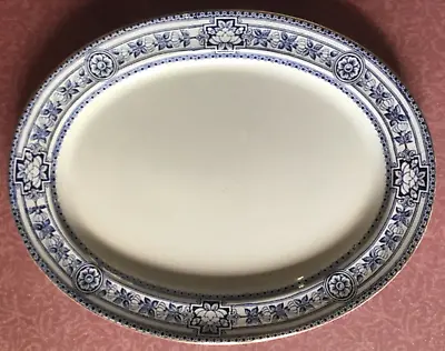 Buy Vintage Oval Serving Platter By Booths. Silicon China. Argyle Pattern • 25£
