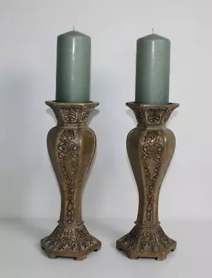 Buy Pair Antique French Faience Style Candlesticks Ceramic Hand Painted • 9.99£