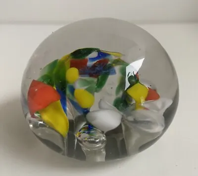 Buy Vintage Glass Bubble Paperweight Multicoloured 5cm • 7.50£