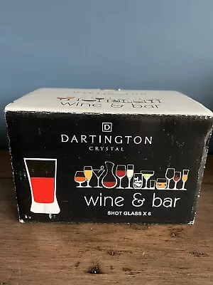 Buy Dartington Crystal Wine & Bar Shot Glasses Set Of 6 Boxed Home Bar BBQ • 20£