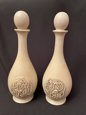 Buy X2 Rare Laugharne Pottery Wales Decanters Vintage 1970s Studio Pottery ~ 35cm • 40£