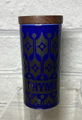 Buy Hornsea Pottery England Heirloom Cobalt Blue Thyme Spice Lidded Pot See Pictures • 8.99£