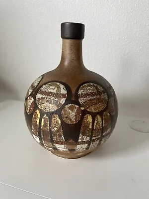 Buy Antique Lapid Israel Pottery Made In Signed Created Middle East Unique Brown Art • 520.65£