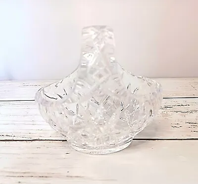 Buy Vintage Bohemian Cut Glass Crystal Small Basket • 6.99£