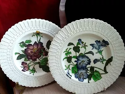 Buy Vintage Couldon Collectible Plates Flowers Pattern England Embossed Verge • 29£