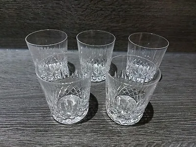 Buy Edinburgh Crystal Appin Whisky Glasses Smaller Size X 5 Signed Vintage • 30£