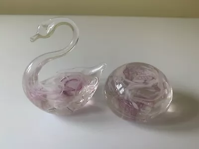 Buy Heron Glass Paperweight And Swan  • 10£