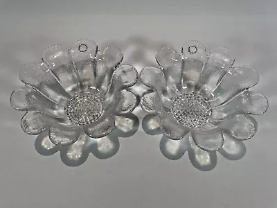 Buy Dartington Crystal Glass Set Of 2 Daisy Bowls Vintage Frank Thrower Design • 19.99£