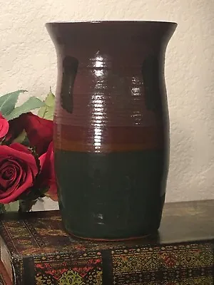 Buy Antique/Vintage Signed Art Pottery Mid Century Modern Style Hand Thrown Vase • 37.64£
