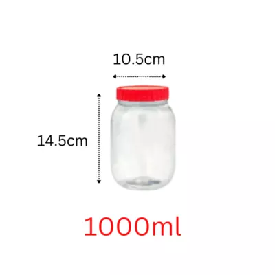 Buy PLASTIC JARS Small Large Storage Containers Food Spice Candy Sweet Clear Pots • 20.99£