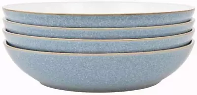 Buy Set Of 4 Denby Elements Blue Durable Stoneware Pasta Bowls • 48.93£