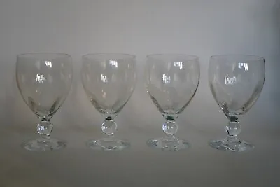 Buy Set Of 4 Orrefors MISTRAL Pattern Large Wine Or Water Goblets (Yellow Hue?)  • 44.95£