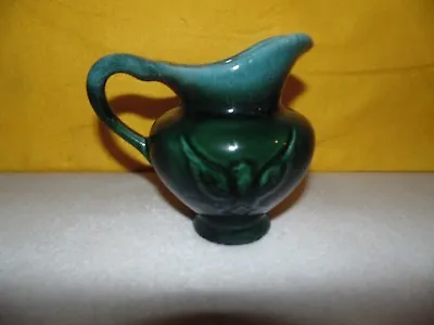 Buy Vintage HULL Pottery Dark Green Glaze Pitcher W/ Eagle, #F91: Mint • 10.41£