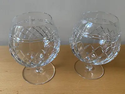 Buy 2x Vintage, Superb Quality, Heavy Cut Crystal , Large Brandy Balloons, Snifters • 14£