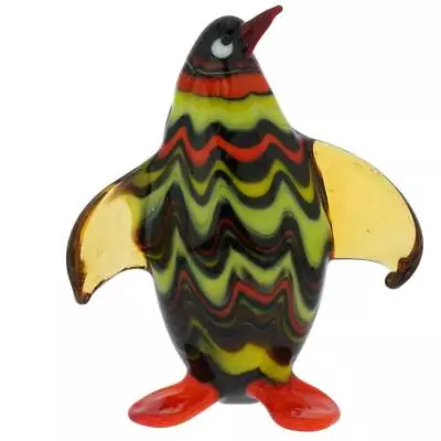 Buy Murano Glass Penguin Bird Figurine Collectible Statue Multicolor Small • 45.64£