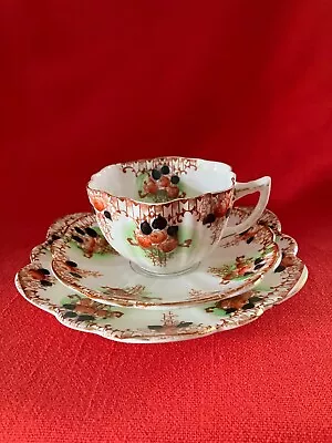 Buy C 1921 Melba China Hand Painted Tea Trio #1 Imari Floral Pattern #2073 • 60.05£
