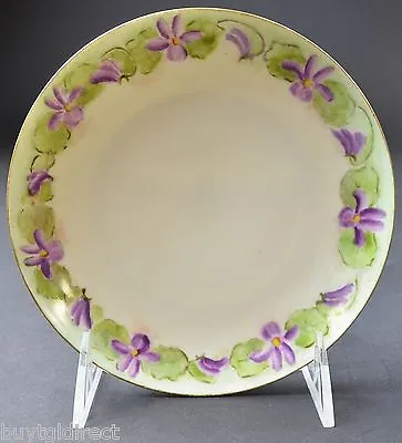 Buy KPM China Bread & Butter Plate Purple & Green Floral Gold Trim 7  Collectible • 9.58£