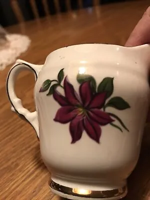 Buy Vintage Delphine Bone China-Made In England Mini Creamer Rose-Mint Condition! • 8.68£