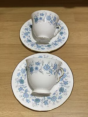 Buy (4 Pieces) Two Tea Cup Sets 1960s Colclough Bone China Braganza Pattern • 9.50£