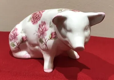 Buy Fenton China Company Bone China Pink Rose Pattern Pig • 10£